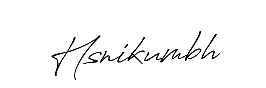 Create a beautiful signature design for name Hsnikumbh. With this signature (Antro_Vectra_Bolder) fonts, you can make a handwritten signature for free. Hsnikumbh signature style 7 images and pictures png