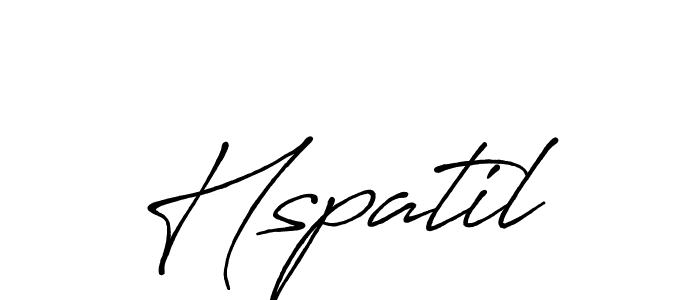 Create a beautiful signature design for name Hspatil. With this signature (Antro_Vectra_Bolder) fonts, you can make a handwritten signature for free. Hspatil signature style 7 images and pictures png