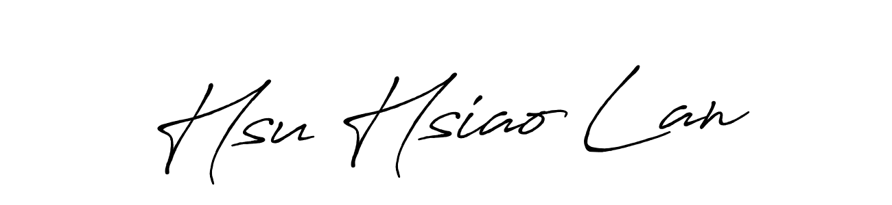 Create a beautiful signature design for name Hsu Hsiao Lan. With this signature (Antro_Vectra_Bolder) fonts, you can make a handwritten signature for free. Hsu Hsiao Lan signature style 7 images and pictures png
