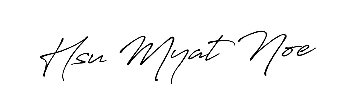 Make a beautiful signature design for name Hsu Myat Noe. With this signature (Antro_Vectra_Bolder) style, you can create a handwritten signature for free. Hsu Myat Noe signature style 7 images and pictures png