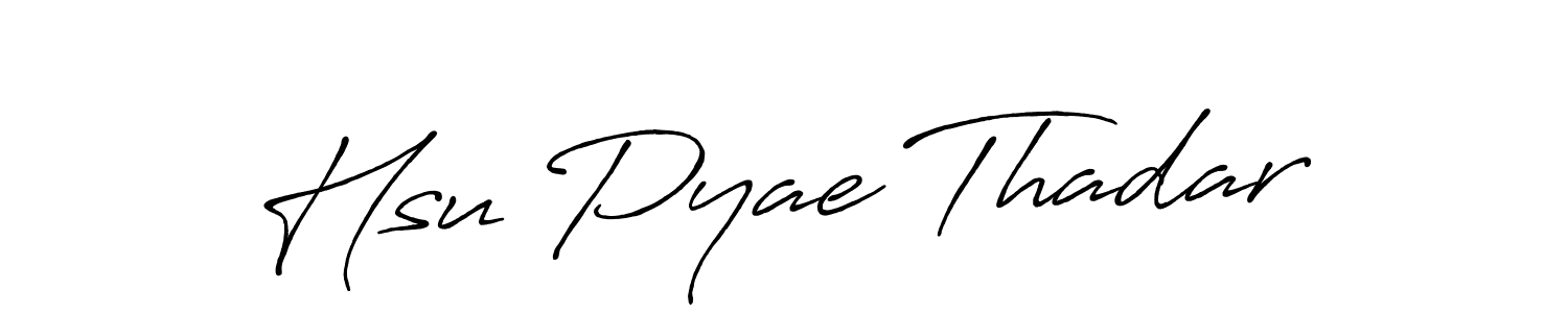 How to make Hsu Pyae Thadar name signature. Use Antro_Vectra_Bolder style for creating short signs online. This is the latest handwritten sign. Hsu Pyae Thadar signature style 7 images and pictures png