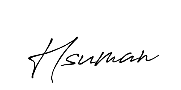 The best way (Antro_Vectra_Bolder) to make a short signature is to pick only two or three words in your name. The name Hsuman include a total of six letters. For converting this name. Hsuman signature style 7 images and pictures png