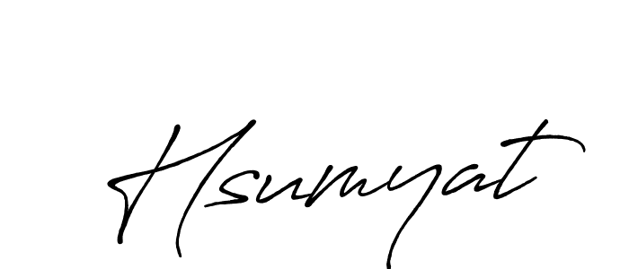 Create a beautiful signature design for name Hsumyat. With this signature (Antro_Vectra_Bolder) fonts, you can make a handwritten signature for free. Hsumyat signature style 7 images and pictures png