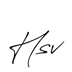 Make a beautiful signature design for name Hsv. With this signature (Antro_Vectra_Bolder) style, you can create a handwritten signature for free. Hsv signature style 7 images and pictures png