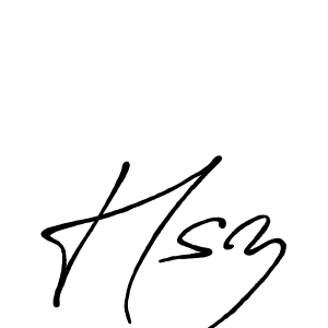 Design your own signature with our free online signature maker. With this signature software, you can create a handwritten (Antro_Vectra_Bolder) signature for name Hsz. Hsz signature style 7 images and pictures png