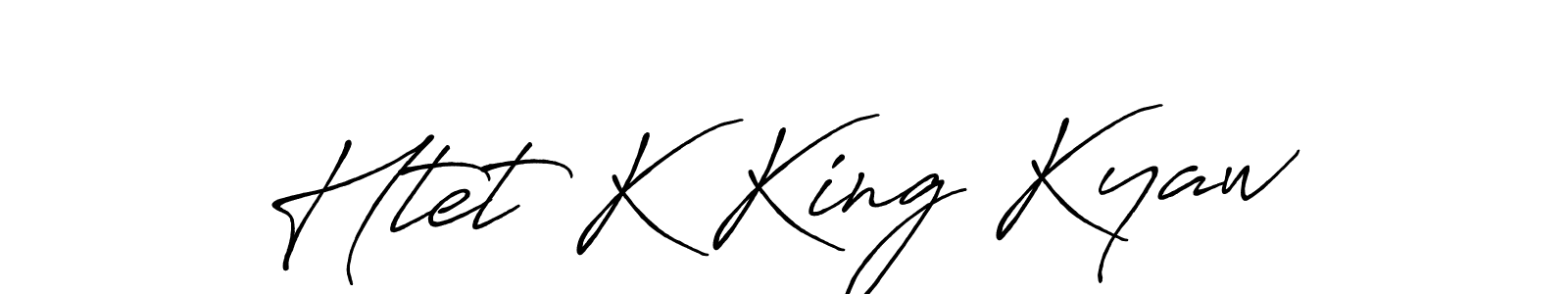 How to make Htet K King Kyaw signature? Antro_Vectra_Bolder is a professional autograph style. Create handwritten signature for Htet K King Kyaw name. Htet K King Kyaw signature style 7 images and pictures png