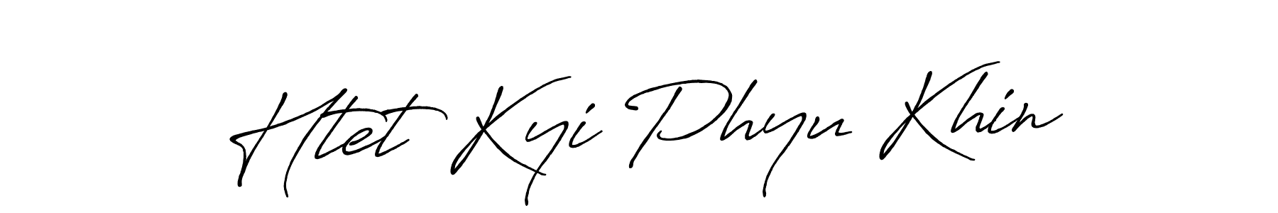 Design your own signature with our free online signature maker. With this signature software, you can create a handwritten (Antro_Vectra_Bolder) signature for name Htet Kyi Phyu Khin. Htet Kyi Phyu Khin signature style 7 images and pictures png