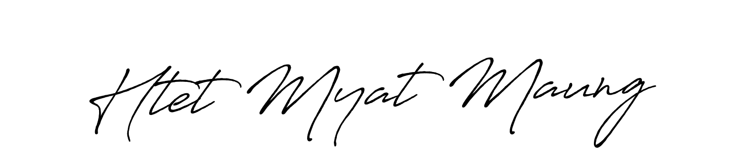 Make a beautiful signature design for name Htet Myat Maung. With this signature (Antro_Vectra_Bolder) style, you can create a handwritten signature for free. Htet Myat Maung signature style 7 images and pictures png