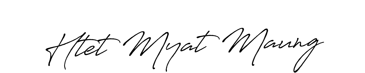 Make a beautiful signature design for name Htet Myat Maung. With this signature (Antro_Vectra_Bolder) style, you can create a handwritten signature for free. Htet Myat Maung signature style 7 images and pictures png