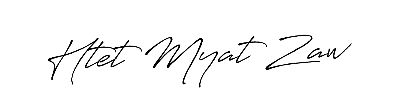 Create a beautiful signature design for name Htet Myat Zaw. With this signature (Antro_Vectra_Bolder) fonts, you can make a handwritten signature for free. Htet Myat Zaw signature style 7 images and pictures png