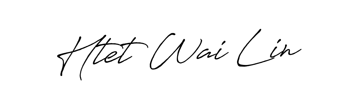 You should practise on your own different ways (Antro_Vectra_Bolder) to write your name (Htet Wai Lin) in signature. don't let someone else do it for you. Htet Wai Lin signature style 7 images and pictures png