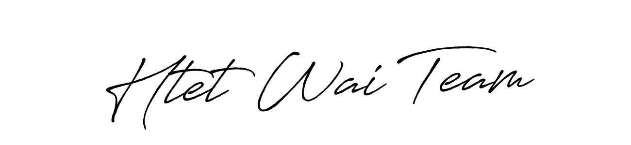 You should practise on your own different ways (Antro_Vectra_Bolder) to write your name (Htet Wai Team) in signature. don't let someone else do it for you. Htet Wai Team signature style 7 images and pictures png