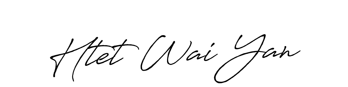 Make a beautiful signature design for name Htet Wai Yan. With this signature (Antro_Vectra_Bolder) style, you can create a handwritten signature for free. Htet Wai Yan signature style 7 images and pictures png