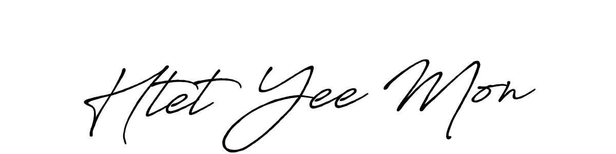 The best way (Antro_Vectra_Bolder) to make a short signature is to pick only two or three words in your name. The name Htet Yee Mon include a total of six letters. For converting this name. Htet Yee Mon signature style 7 images and pictures png