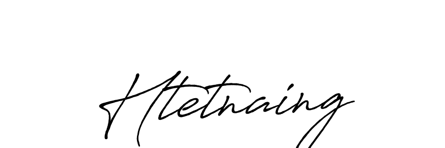 Use a signature maker to create a handwritten signature online. With this signature software, you can design (Antro_Vectra_Bolder) your own signature for name Htetnaing. Htetnaing signature style 7 images and pictures png