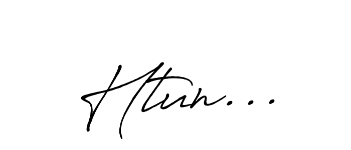 You can use this online signature creator to create a handwritten signature for the name Htun.... This is the best online autograph maker. Htun... signature style 7 images and pictures png