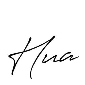 Hua stylish signature style. Best Handwritten Sign (Antro_Vectra_Bolder) for my name. Handwritten Signature Collection Ideas for my name Hua. Hua signature style 7 images and pictures png