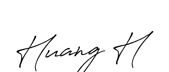 Create a beautiful signature design for name Huang H. With this signature (Antro_Vectra_Bolder) fonts, you can make a handwritten signature for free. Huang H signature style 7 images and pictures png