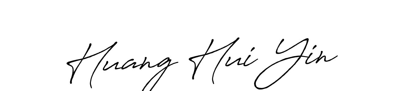 Create a beautiful signature design for name Huang Hui Yin. With this signature (Antro_Vectra_Bolder) fonts, you can make a handwritten signature for free. Huang Hui Yin signature style 7 images and pictures png