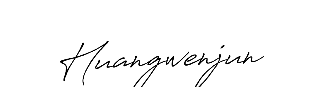 Make a beautiful signature design for name Huangwenjun. With this signature (Antro_Vectra_Bolder) style, you can create a handwritten signature for free. Huangwenjun signature style 7 images and pictures png