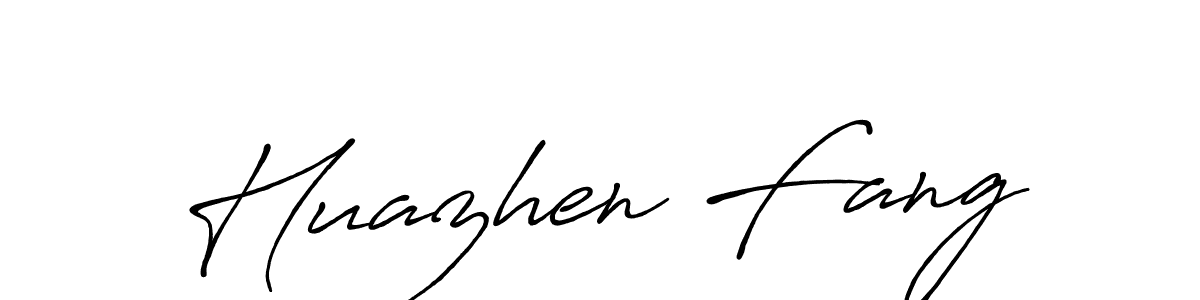 How to make Huazhen Fang name signature. Use Antro_Vectra_Bolder style for creating short signs online. This is the latest handwritten sign. Huazhen Fang signature style 7 images and pictures png