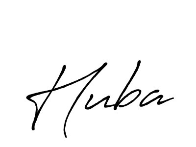 Use a signature maker to create a handwritten signature online. With this signature software, you can design (Antro_Vectra_Bolder) your own signature for name Huba. Huba signature style 7 images and pictures png