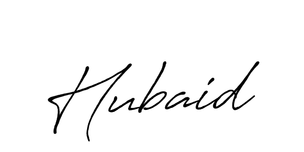 Use a signature maker to create a handwritten signature online. With this signature software, you can design (Antro_Vectra_Bolder) your own signature for name Hubaid. Hubaid signature style 7 images and pictures png