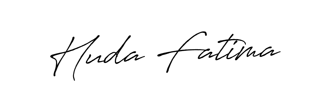 Create a beautiful signature design for name Huda Fatima. With this signature (Antro_Vectra_Bolder) fonts, you can make a handwritten signature for free. Huda Fatima signature style 7 images and pictures png