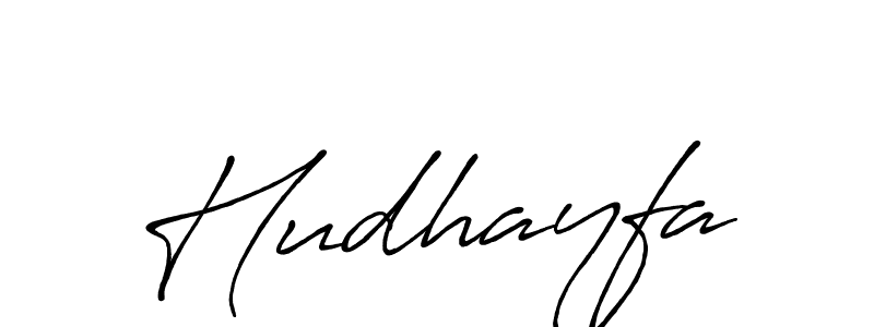 Use a signature maker to create a handwritten signature online. With this signature software, you can design (Antro_Vectra_Bolder) your own signature for name Hudhayfa. Hudhayfa signature style 7 images and pictures png