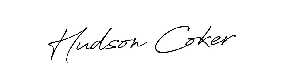 It looks lik you need a new signature style for name Hudson Coker. Design unique handwritten (Antro_Vectra_Bolder) signature with our free signature maker in just a few clicks. Hudson Coker signature style 7 images and pictures png