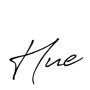 How to make Hue signature? Antro_Vectra_Bolder is a professional autograph style. Create handwritten signature for Hue name. Hue signature style 7 images and pictures png