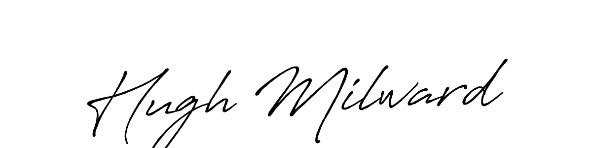 It looks lik you need a new signature style for name Hugh Milward. Design unique handwritten (Antro_Vectra_Bolder) signature with our free signature maker in just a few clicks. Hugh Milward signature style 7 images and pictures png