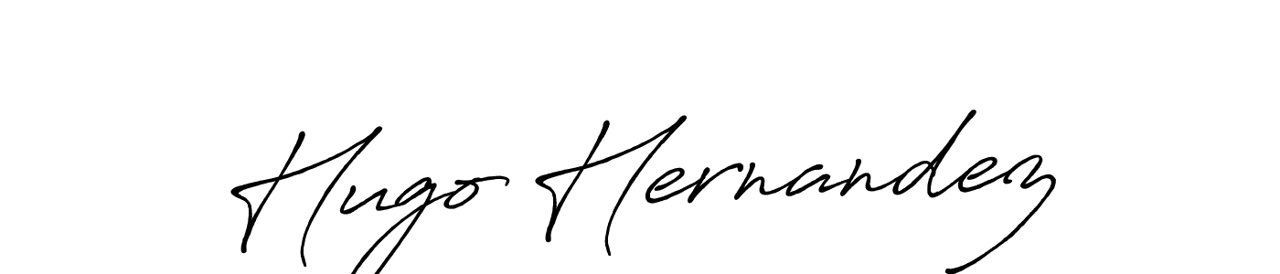 Design your own signature with our free online signature maker. With this signature software, you can create a handwritten (Antro_Vectra_Bolder) signature for name Hugo Hernandez. Hugo Hernandez signature style 7 images and pictures png