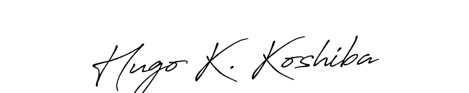 Make a beautiful signature design for name Hugo K. Koshiba. Use this online signature maker to create a handwritten signature for free. Hugo K. Koshiba signature style 7 images and pictures png
