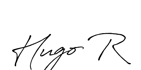 Use a signature maker to create a handwritten signature online. With this signature software, you can design (Antro_Vectra_Bolder) your own signature for name Hugo R. Hugo R signature style 7 images and pictures png