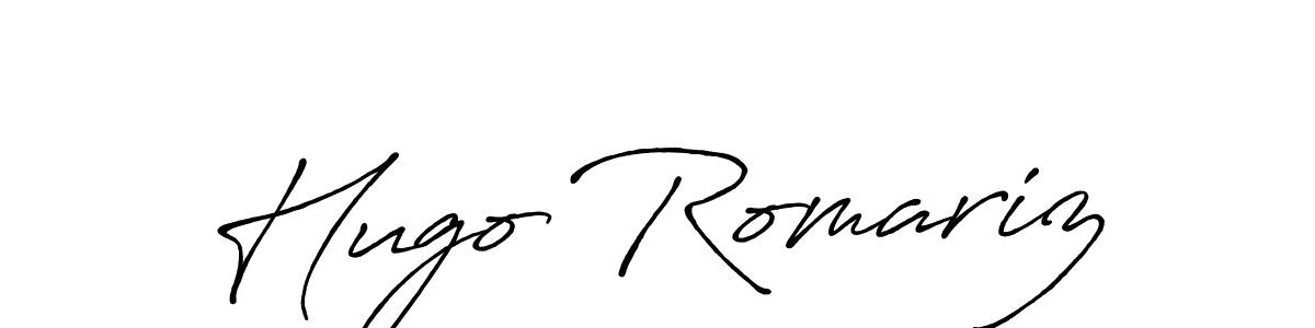 Create a beautiful signature design for name Hugo Romariz. With this signature (Antro_Vectra_Bolder) fonts, you can make a handwritten signature for free. Hugo Romariz signature style 7 images and pictures png