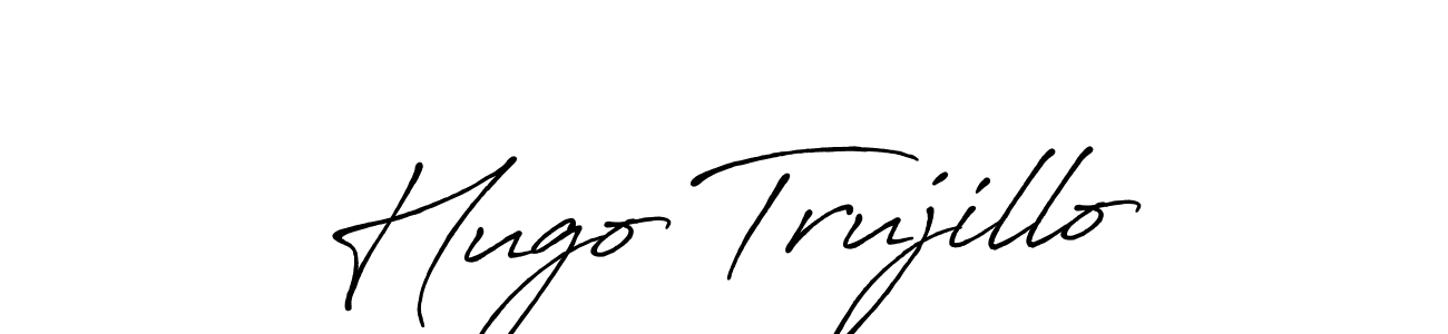 It looks lik you need a new signature style for name Hugo Trujillo. Design unique handwritten (Antro_Vectra_Bolder) signature with our free signature maker in just a few clicks. Hugo Trujillo signature style 7 images and pictures png