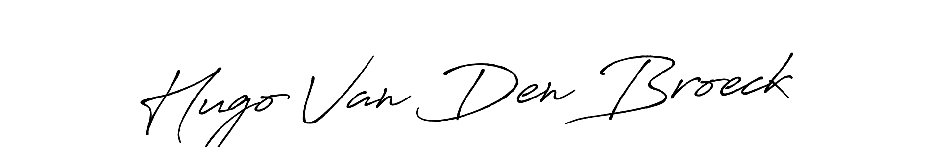 Create a beautiful signature design for name Hugo Van Den Broeck. With this signature (Antro_Vectra_Bolder) fonts, you can make a handwritten signature for free. Hugo Van Den Broeck signature style 7 images and pictures png