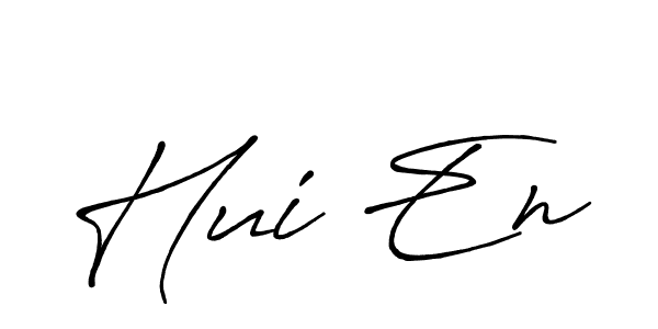 Create a beautiful signature design for name Hui En. With this signature (Antro_Vectra_Bolder) fonts, you can make a handwritten signature for free. Hui En signature style 7 images and pictures png