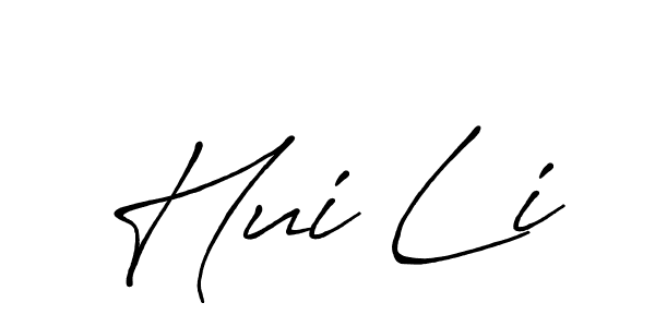 Hui Li stylish signature style. Best Handwritten Sign (Antro_Vectra_Bolder) for my name. Handwritten Signature Collection Ideas for my name Hui Li. Hui Li signature style 7 images and pictures png