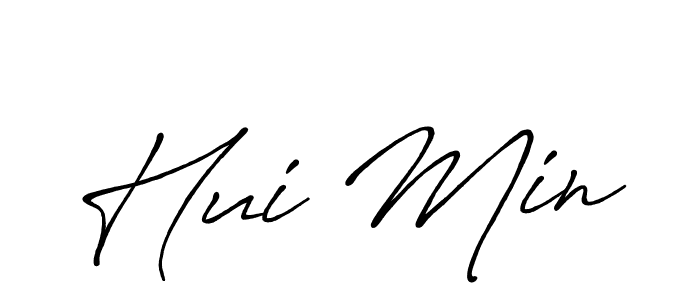 Once you've used our free online signature maker to create your best signature Antro_Vectra_Bolder style, it's time to enjoy all of the benefits that Hui Min name signing documents. Hui Min signature style 7 images and pictures png