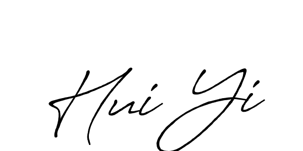 How to make Hui Yi name signature. Use Antro_Vectra_Bolder style for creating short signs online. This is the latest handwritten sign. Hui Yi signature style 7 images and pictures png