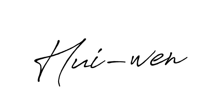The best way (Antro_Vectra_Bolder) to make a short signature is to pick only two or three words in your name. The name Hui-wen include a total of six letters. For converting this name. Hui-wen signature style 7 images and pictures png