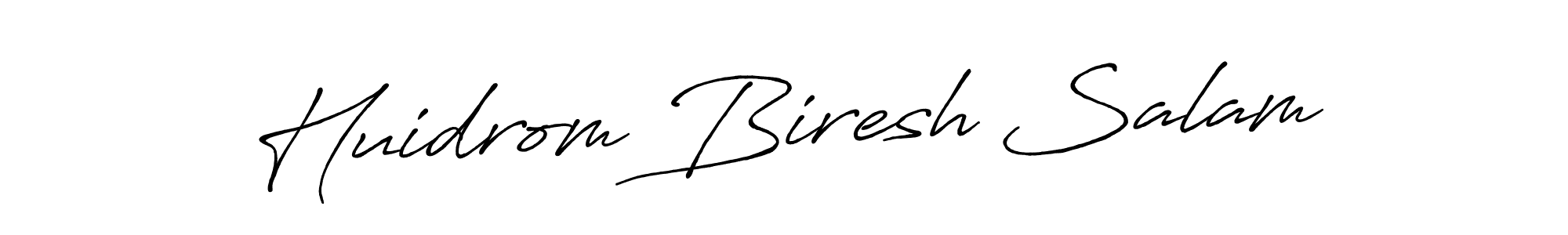 Design your own signature with our free online signature maker. With this signature software, you can create a handwritten (Antro_Vectra_Bolder) signature for name Huidrom Biresh Salam. Huidrom Biresh Salam signature style 7 images and pictures png