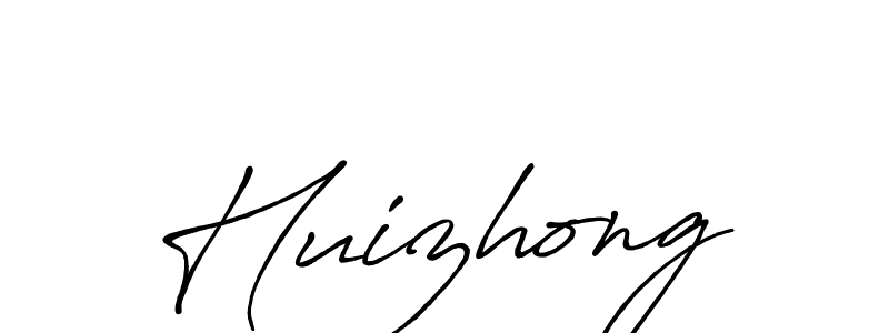 The best way (Antro_Vectra_Bolder) to make a short signature is to pick only two or three words in your name. The name Huizhong include a total of six letters. For converting this name. Huizhong signature style 7 images and pictures png