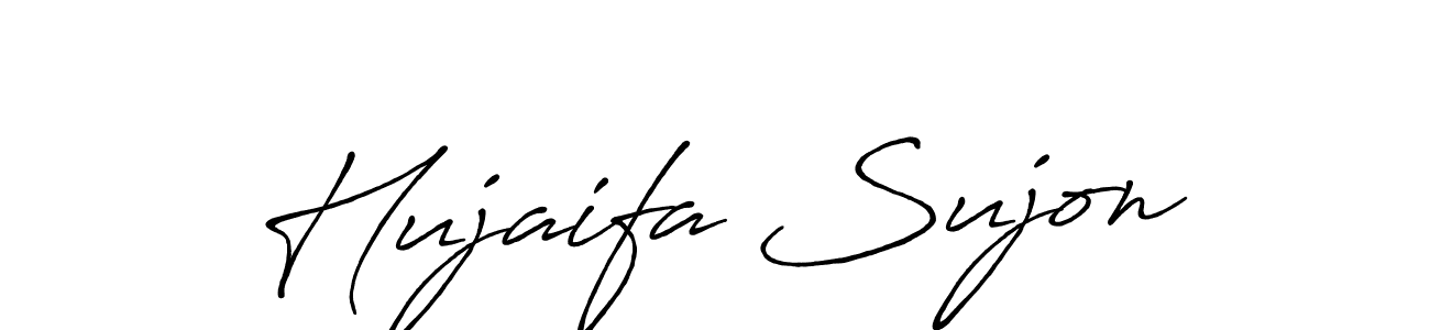 How to make Hujaifa Sujon signature? Antro_Vectra_Bolder is a professional autograph style. Create handwritten signature for Hujaifa Sujon name. Hujaifa Sujon signature style 7 images and pictures png
