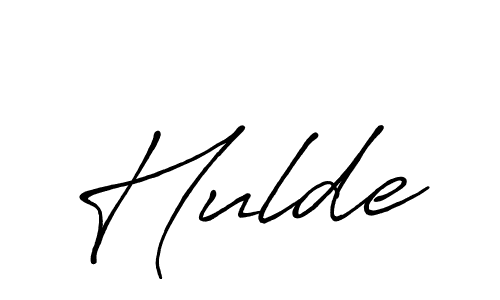 Hulde stylish signature style. Best Handwritten Sign (Antro_Vectra_Bolder) for my name. Handwritten Signature Collection Ideas for my name Hulde. Hulde signature style 7 images and pictures png