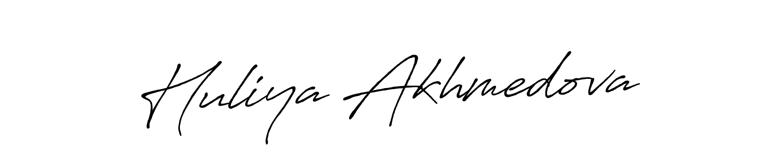 Make a short Huliya Akhmedova signature style. Manage your documents anywhere anytime using Antro_Vectra_Bolder. Create and add eSignatures, submit forms, share and send files easily. Huliya Akhmedova signature style 7 images and pictures png