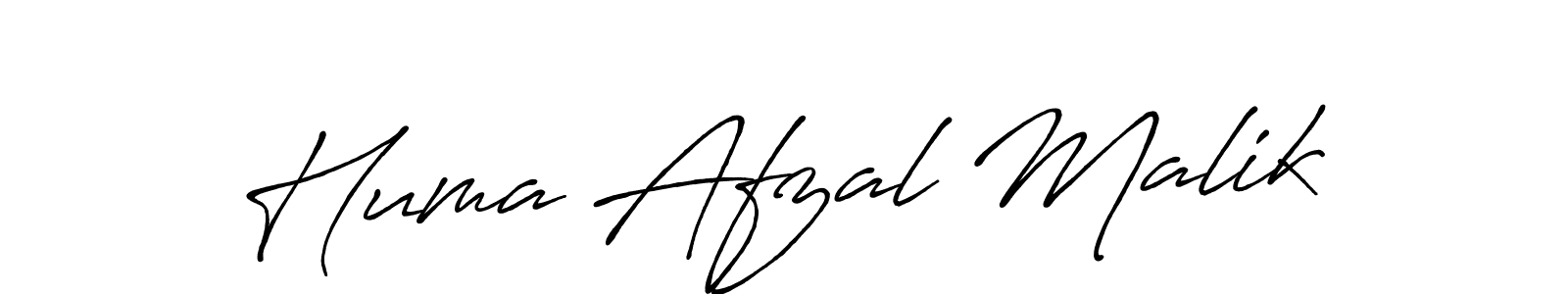 Antro_Vectra_Bolder is a professional signature style that is perfect for those who want to add a touch of class to their signature. It is also a great choice for those who want to make their signature more unique. Get Huma Afzal Malik name to fancy signature for free. Huma Afzal Malik signature style 7 images and pictures png