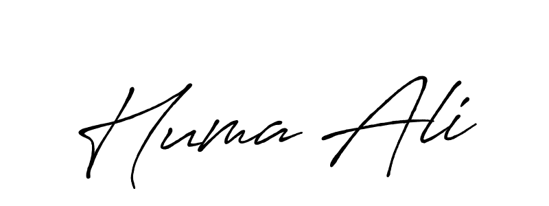 Create a beautiful signature design for name Huma Ali. With this signature (Antro_Vectra_Bolder) fonts, you can make a handwritten signature for free. Huma Ali signature style 7 images and pictures png